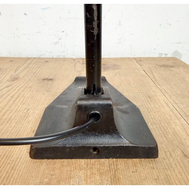 Vintage German Bauhaus Petrol Enamel Table Lamp from Schaco, 1930s For Sale - Image 17 of 18