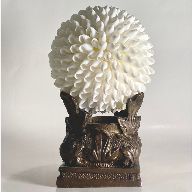 Vintage White Sea Shell Decorative Ball For Sale - Image 9 of 9