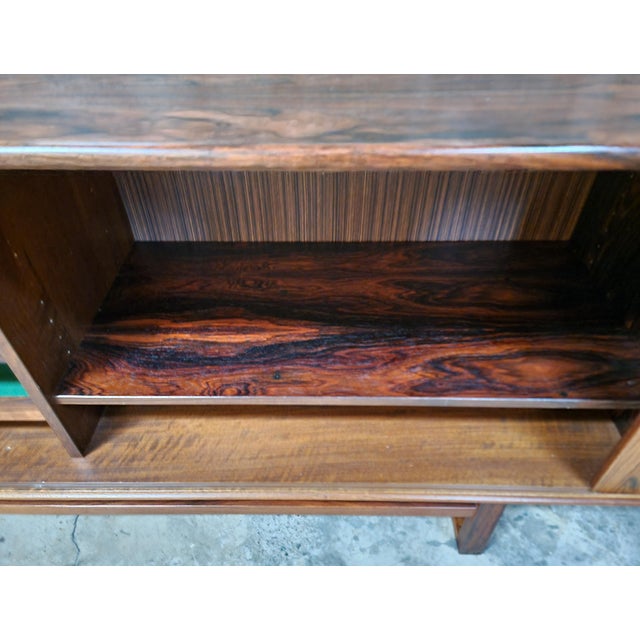 Rosewood Danish Modern Credenza Tambour Doors For Sale - Image 14 of 18