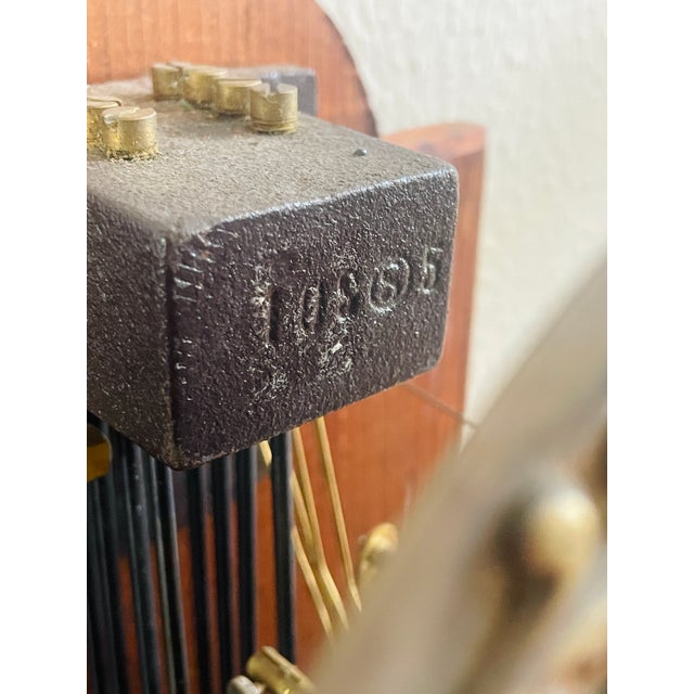 Vintage English-Style Grandmother Clock • Franz Hermle German Mechanical Movement • Burlwood & Mahogany Case For Sale - Image 13 of 15