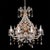 Goldenrod Italian Beaded Crystal 10-Light Chandelier with Amber Drops, 1950s For Sale - Image 8 of 16