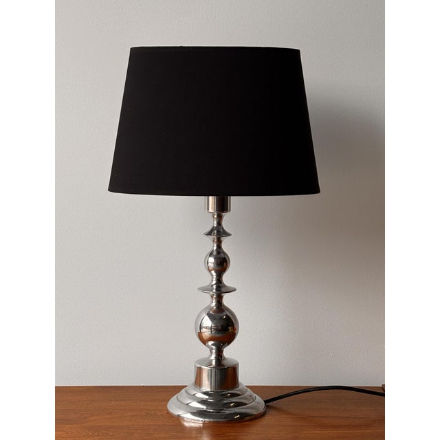 Mid-Century Scandinavian Sculptural Lamp in Chromed Metal, 1960 For Sale - Image 10 of 10
