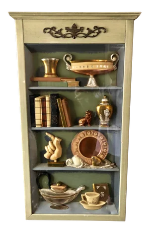 Vintage Turner Wall Accessory Faux Curio Cabinet Wall Art