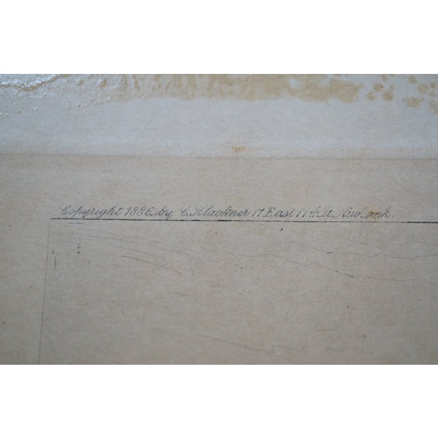 Antique Charles Frederick Mielatz Signed Maritime Sailboat Seascape Etching 28" For Sale - Image 4 of 11