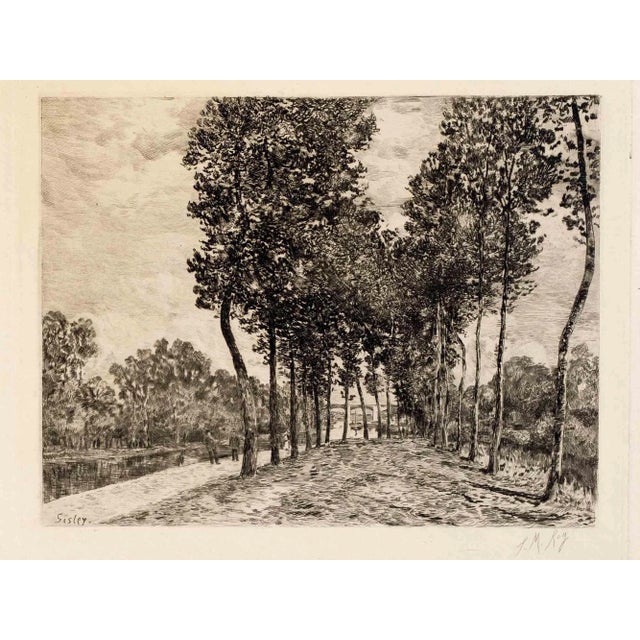 After Alfred Sisley, Landscape, Etching, 19th Century For Sale - Image 6 of 6