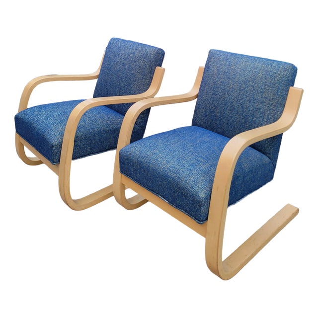 1987 Model 402 Lounge Chairs by Alvar Aalto for Artek For Sale