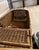 1970s Large Vintage Wicker Porter Chair With Compartment For Sale - Image 5 of 7
