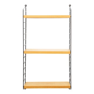 String Shelving System in Cherrywood with Ladders by Kajsa and Nisse Strinning, 1940s For Sale