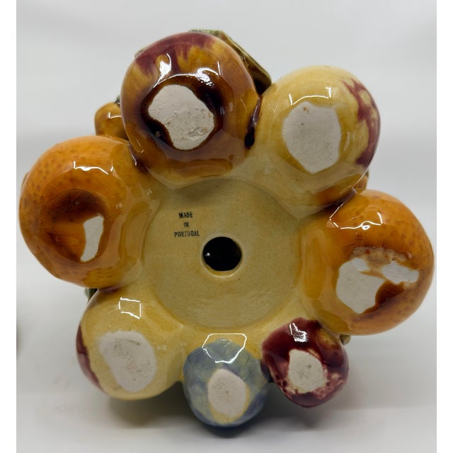 Ceramic Majolica Fruit Topiary Portugal For Sale - Image 7 of 11