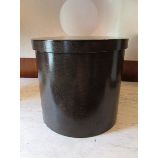 Vintage Italian hand made bentwood lidded canister by Ingo Knuth and Daniela Mola for DMK, Milano. Maker's mark. DMK...