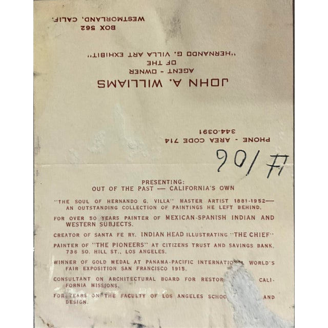 Brown 1910s Pair of Sailors Hernando Villa Mixed Media(1881-1952)...Born: Los Angeles, Ca For Sale - Image 8 of 11