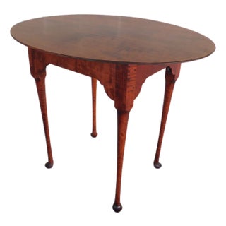 Tiger Maple Queen Ann Accent Table by Great Windsor Chair Co For Sale