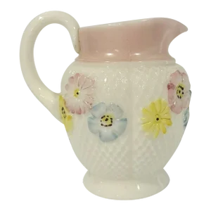 Late 19th Century Cosmos Consolidated Glass Pitcher
