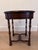 Jonathan Charles Round Side Table Walnut Finish With Burl Veneers and Hand Cut Inlays For Sale In Palm Springs - Image 6 of 9