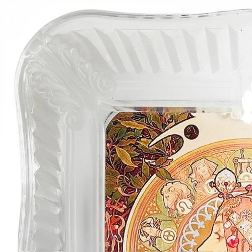 Vintage Art Nouveau Glass Picture Frame in Crystal, 1980s For Sale - Image 6 of 9