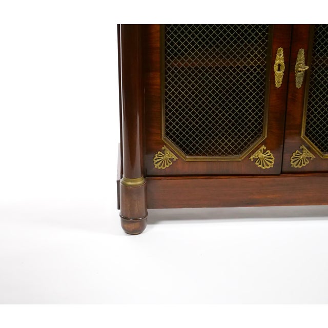 Brown Antique Regency-Style Rosewood Mahogany Bookcase Cabinet, Circa 1880 For Sale - Image 8 of 11