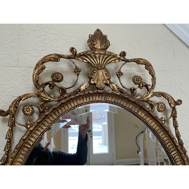 English Large French Oval Friedman Brothers Mirror For Sale - Image 3 of 6