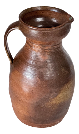 French Handcrafted Studio Stoneware Pitcher, 1950s