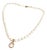Bochic "Capri" Vintage Pearl & Pink Quartz Necklace Set 18K Gold & Silver For Sale