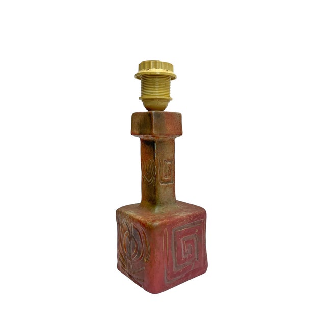 Belgian ceramic table lamp from the middle of the last century, made around the 1960s to 1970s. The lamp base is made of...