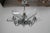 1940s Art Deco Chandelier in Chrome, Wood and Sandblasted Glass, 1940s For Sale - Image 5 of 13