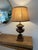 Mid 20th Century Vintage Bronze Urn Table Lamps With Red and Gold Detailing - a Pair For Sale - Image 10 of 11