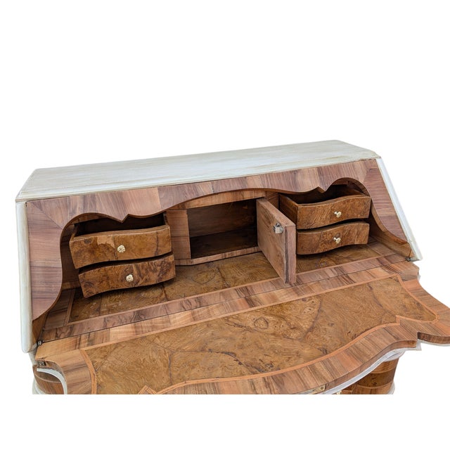 Venetian Style Walnut Desk with Drop-Leaf Door For Sale - Image 10 of 14