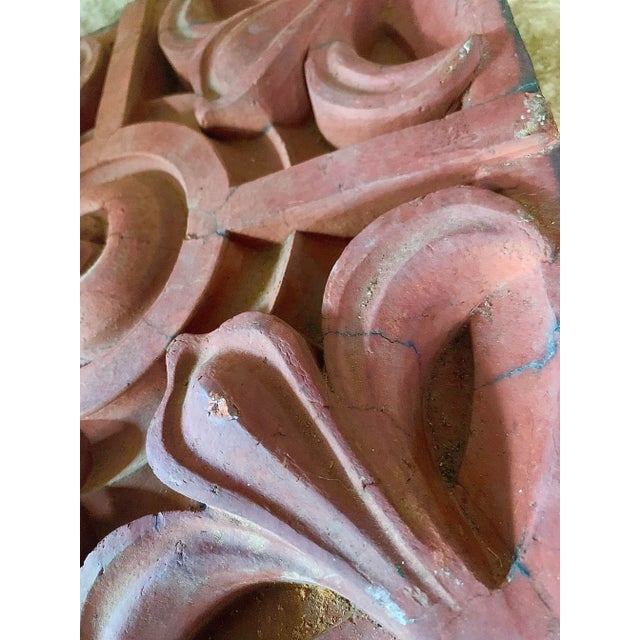 Ceramic Late 19th Century Victorian English Architectural Terracotta Molded Ornamental Building Brick, Tile For Sale - Image 7 of 12