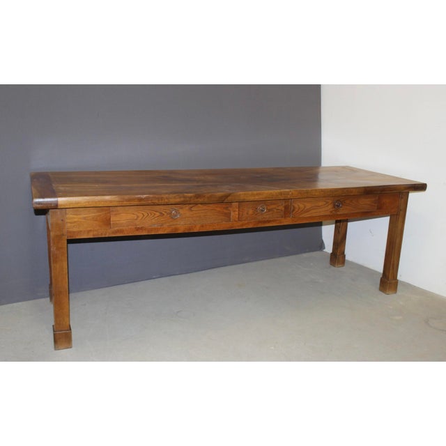 Antique Farmhouse Table in Walnut, 1800s For Sale - Image 13 of 14