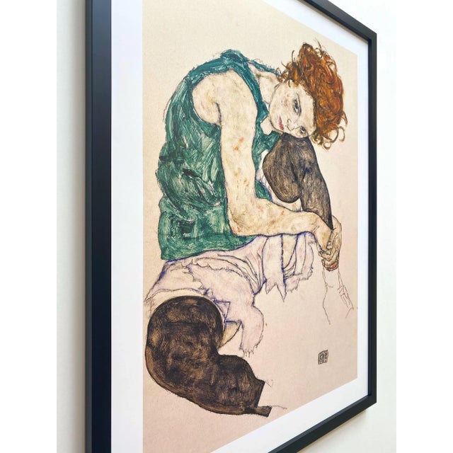Egon Schiele Vintage 1998 Lithograph Print Framed
