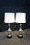 Mid 20th Century Stiffel Hollywood Regency Empire White Enamel & Brass Buffet Table Lamps - Pair For Sale - Image 13 of 18