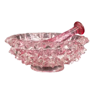 Pink Ercole Barovier Rostrato Murano Glass Vase for Barovier & Toso, 1940s