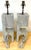 Modern 1980s Italian Sculptural Gray Marble Architectural Table Lamps - a Pair For Sale - Image 3 of 16