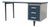 Gispen Industrial "7804" Desk With Blue Drawer Fronts and Linoleum Writing Top For Sale
