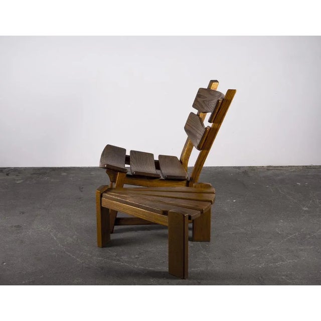 Set of Brutalist Chair and Stool in Oak by Dittmann & Co., 1960s For Sale - Image 16 of 18