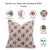 Block Print Thick Linen Throw Pillow Cover 20x20 Inch -Pushp Samhita For Sale - Image 4 of 4