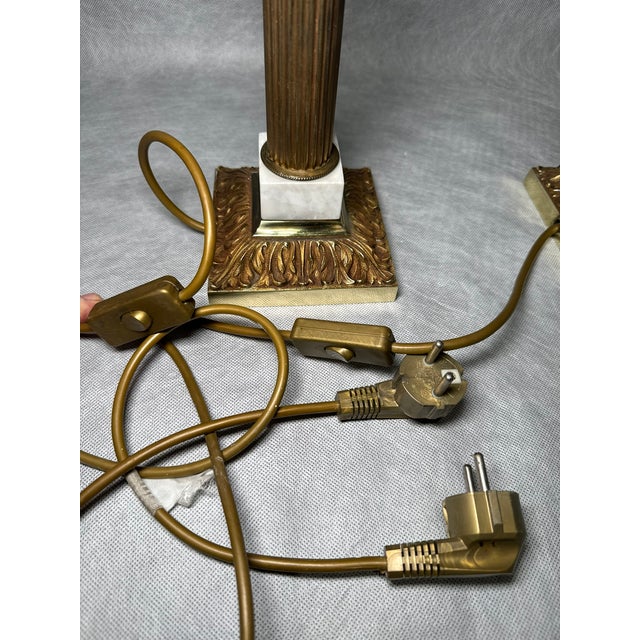 Brown Vintage Table Lamps, 1970s, Set of 2 For Sale - Image 8 of 13