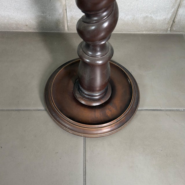 Wood Vintage Italian Wood Torchon Pedestal Column, 1960s For Sale - Image 7 of 11