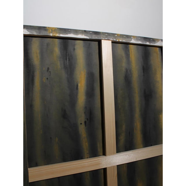 Karina Savonenko, Vertical Organic Lines in Green and Yellow, 2026, Acrylic Painting on Canvas For Sale - Image 6 of 8