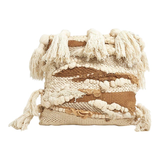 Monumental Romeo Reyna Textile Art Tapestry Pillow, 1960 For Sale