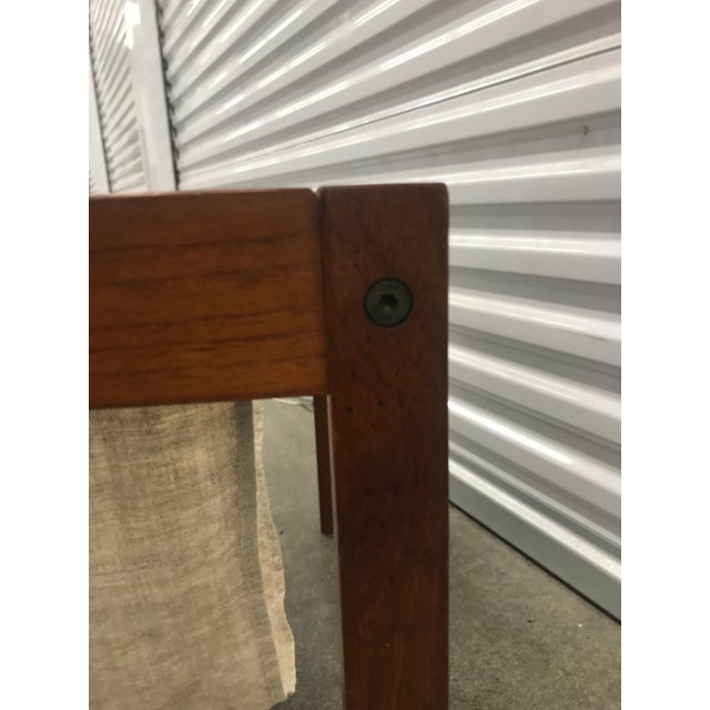 1980s Danish Teak and Tile Magazine Rack Side Table . For Sale - Image 10 of 13