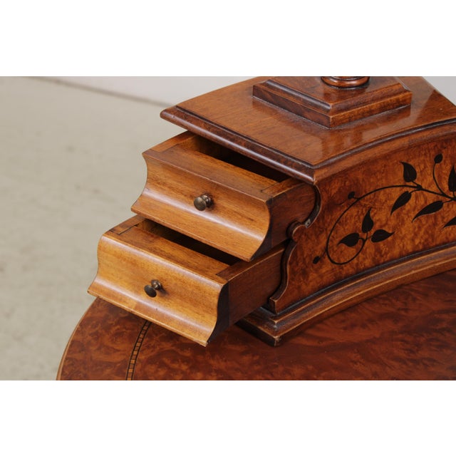 Wood Rho Mobili Louis XVI Inlaid Vanity Dressing Table For Sale - Image 7 of 17