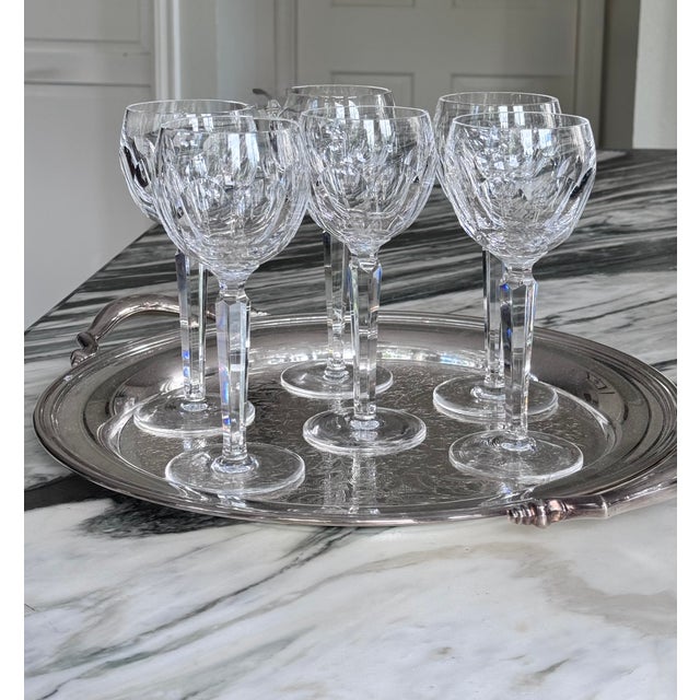 Contemporary Waterford Sheila Cut Wine Hock Glasses - Set of 6 For Sale - Image 3 of 10