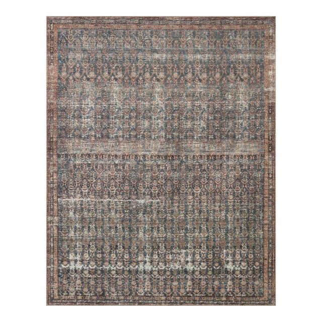 Amber Lewis x Loloi Billie Ocean / Brick 2'-3" x 3'-9" Accent Rug For Sale