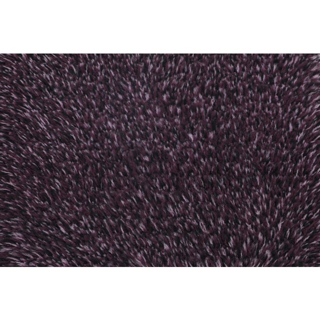 Mid-Century Modern Vintage Swedish Rya Runner in Solid Purple and Ivory Tones - Rug & Kilim For Sale - Image 3 of 9