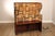 High Quality Custom Crafted Vintage Pine Settle Bench with Quilted Back Rest
