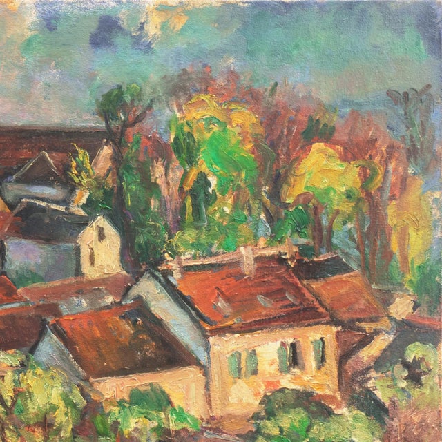 Late 20th Century "Hungarian Landscape" by Leonid Unik, Post-Impressionist Oil For Sale - Image 5 of 8