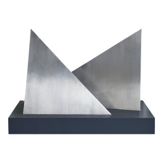 Geometric Polished Stainless Steel Sculptures by Rafe Affleck, Circa 1970's For Sale