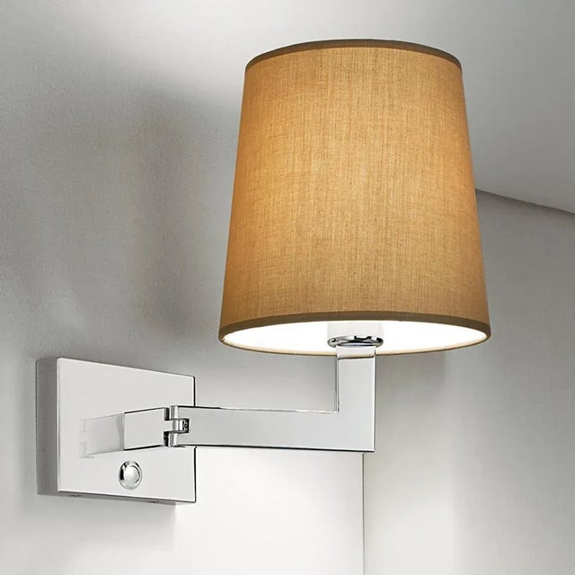 Polished Chrome Swivel Arm Wall Light For Sale - Image 4 of 5