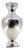Rounded Silver Vase with Engraved Floral Rim Motifs For Sale